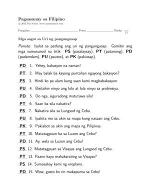PASALAYSAY (Tagalog).
